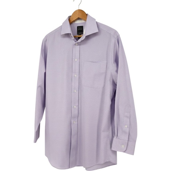 Jos. A. Bank Other - Jos. A. Bank Dress Shirt Mens 16.5-33 Lavender Tailored Fit Traveler Travel Tech